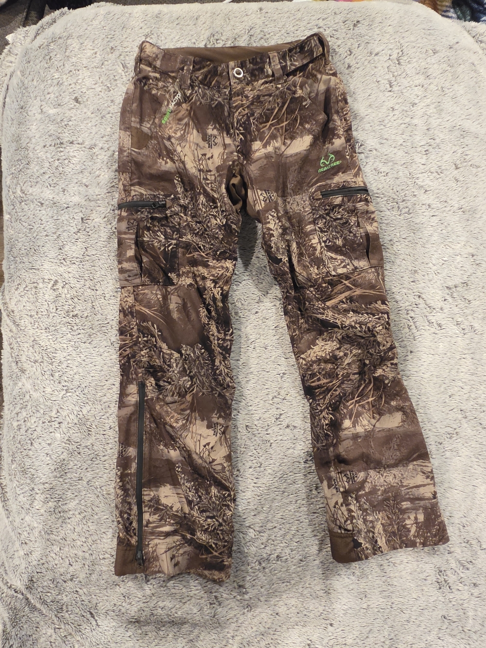 Boys Realtree Brown Camo Cargo Hunting Pants Sz XXL